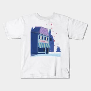 French Cafe Cartoon Kids T-Shirt